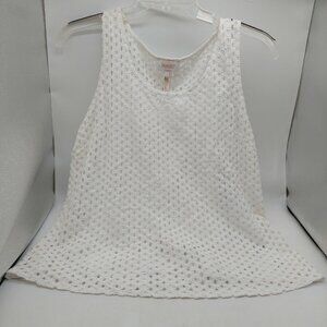 Laundry by Shelli Tank Top Size Large White Lace Shirt Lined